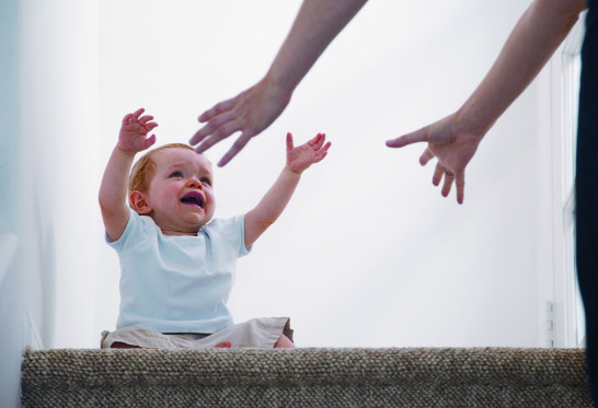 child suffering from separation anxiety
