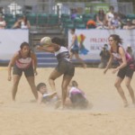 Women’s Beach Rugby Team playing at the Prudential Beach 5s at the Repul…