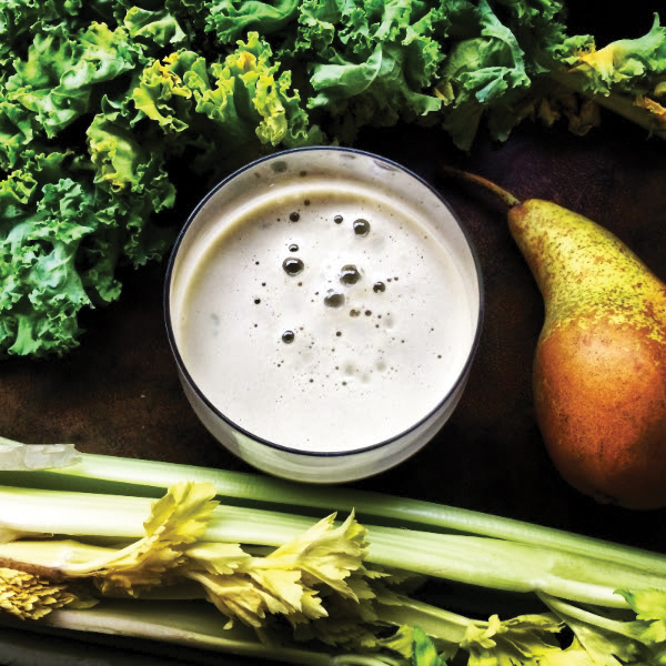 vegetables on a table with juice