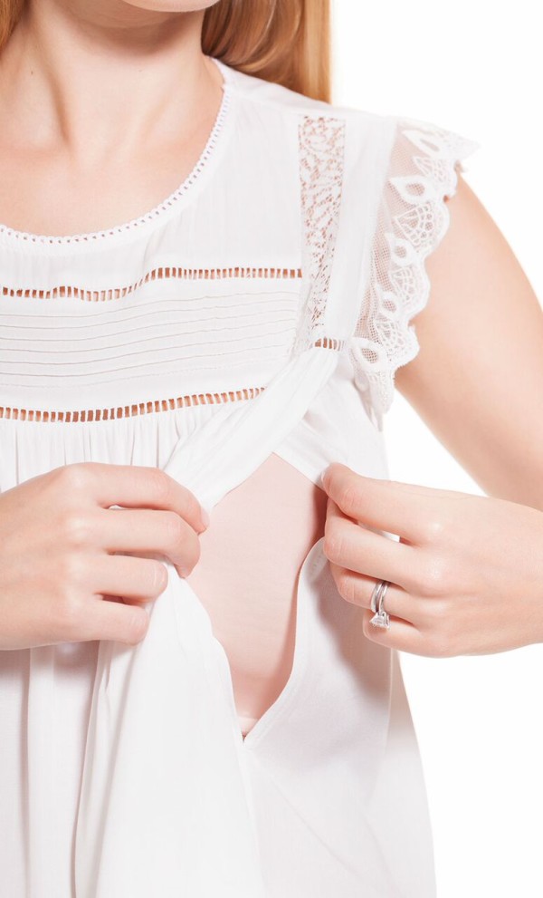 Lace detail maternity top 2