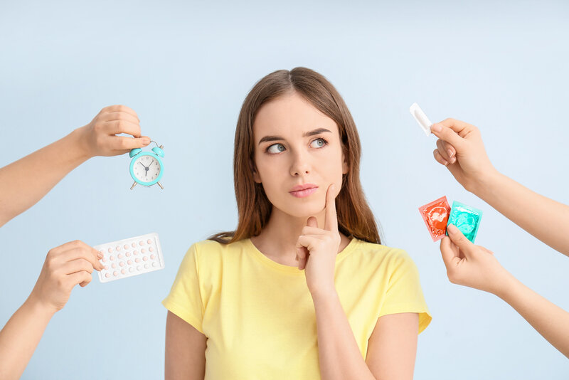 woman looking at post baby birth control options