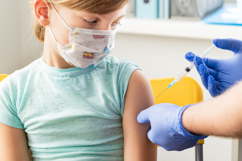 child getting vaccinated
