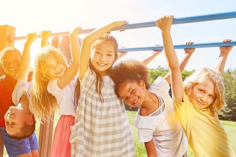 Group of Children playing during Chinese New Year