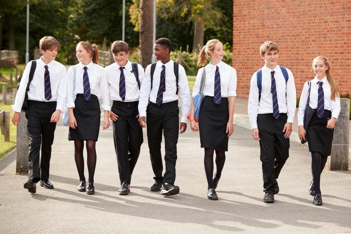 Students leaving school