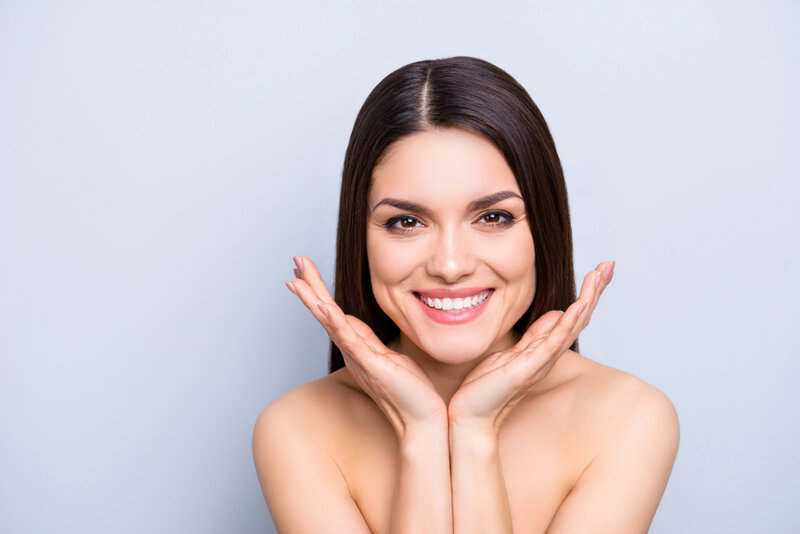 woman with glowing skin
