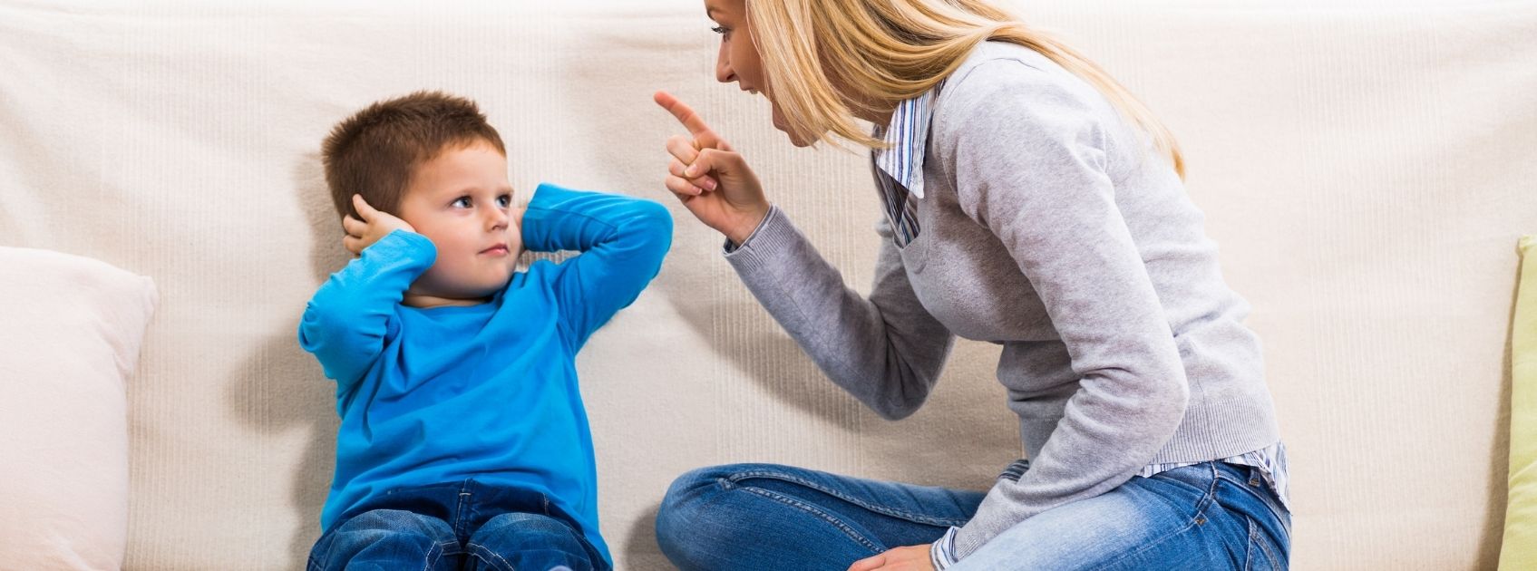 Mum yelling at her kid