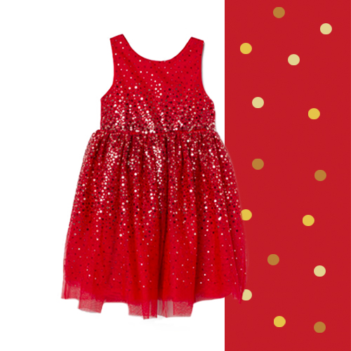 Sequined tulle dress (age 1.5-10years) $279, H&M, red hot