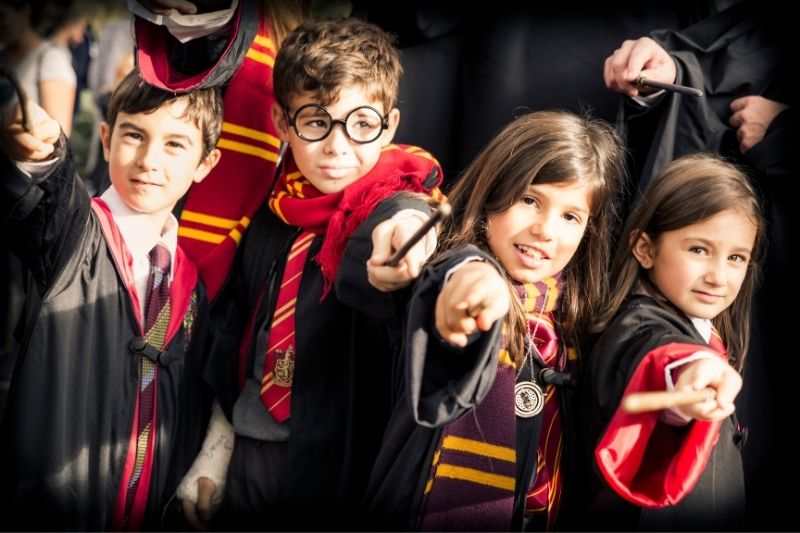 Young children dressed up as Harry Potter