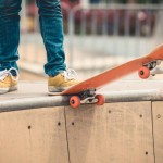 Skateboarder,Skateboarding,At,Skatepark,Ramp