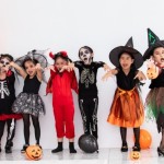 Shutterstock_Kids in Hallween costumes