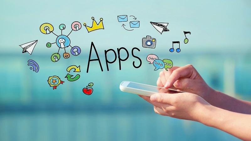 A smart phone with cartoon apps