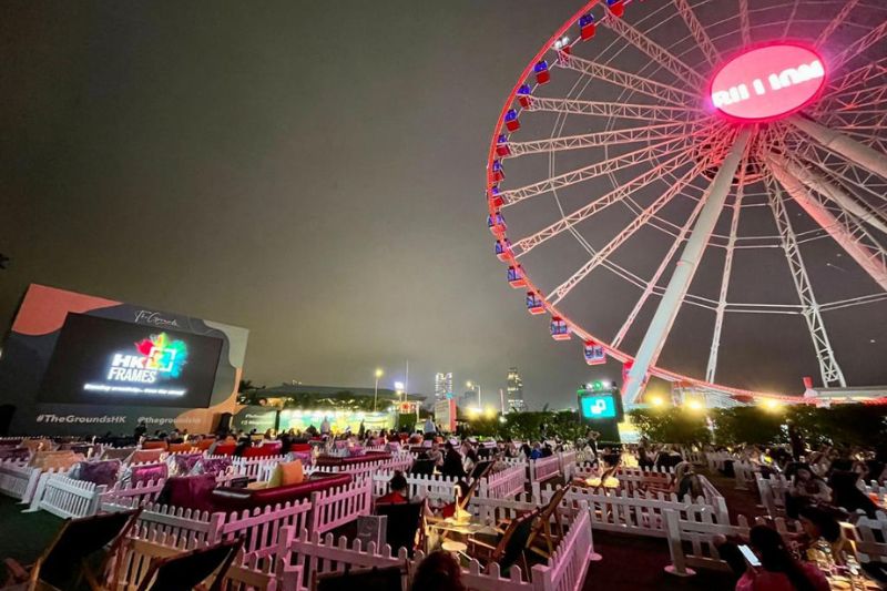 Outdoor movies at The Grounds